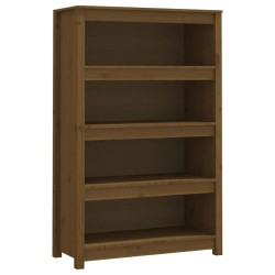 vidaXL Estantería madera maciza de pino marrón miel 80x35x126 cm