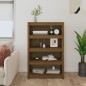 vidaXL Estantería madera maciza de pino marrón miel 80x35x126 cm vidaXL Estantería madera maciza de pino marrón miel 80x35x126 cm