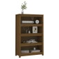 vidaXL Estantería madera maciza de pino marrón miel 80x35x126 cm vidaXL Estantería madera maciza de pino marrón miel 80x35x126 cm