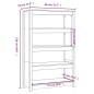 vidaXL Estantería madera maciza de pino marrón miel 80x35x126 cm vidaXL Estantería madera maciza de pino marrón miel 80x35x126 cm