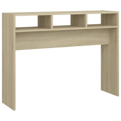 vidaXL Mesa consola madera contrachapada roble Sonoma 105x30x80 cm