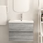 vidaXL Mueble de lavabo madera contrachapada gris Sonoma 60x38,5x45 cm vidaXL Mueble de lavabo madera contrachapada gris Sonoma 60x38,5x45 cm