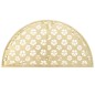 vidaXL Mesa auxiliar vintage metal semicircular 72x36x74 cm dorado