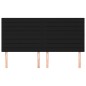 vidaXL Cabeceros 4 unidades de tela negro 100x5x78/88 cm vidaXL Cabeceros 4 unidades de tela negro 100x5x78/88 cm
