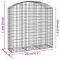 vidaXL Cesta gaviones forma arco hierro galvanizado 150x50x140/160 cm vidaXL Cesta gaviones forma arco hierro galvanizado 150x50x140/160 cm