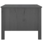 vidaXL Mesa de centro de madera maciza de pino gris 100x50x40 cm