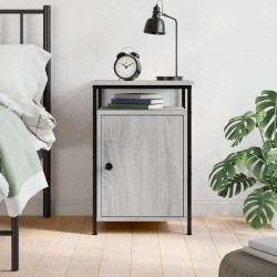 vidaXL Mesita de noche madera contrachapada gris Sonoma 40x42x60 cm