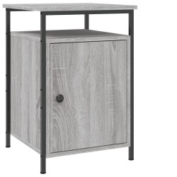 vidaXL Mesita de noche madera contrachapada gris Sonoma 40x42x60 cm