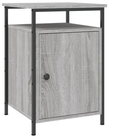 vidaXL Mesita de noche madera contrachapada gris Sonoma 40x42x60 cm
