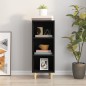 vidaXL Aparador de madera contrachapada negro 34,5x32,5x90 cm vidaXL Aparador de madera contrachapada negro 34,5x32,5x90 cm