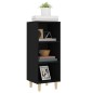 vidaXL Aparador de madera contrachapada negro 34,5x32,5x90 cm vidaXL Aparador de madera contrachapada negro 34,5x32,5x90 cm