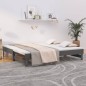 vidaXL Sofá cama extraíble madera maciza de pino gris 2x(90x190) cm