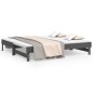 vidaXL Sofá cama extraíble madera maciza de pino gris 2x(90x190) cm