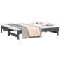 vidaXL Sofá cama extraíble madera maciza de pino gris 2x(90x190) cm
