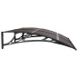 vidaXL Marquesina de puerta policarbonato negro 150x100 cm vidaXL Marquesina de puerta policarbonato negro 150x100 cm