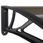 vidaXL Marquesina de puerta policarbonato negro 150x100 cm vidaXL Marquesina de puerta policarbonato negro 150x100 cm