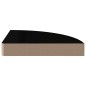 vidaXL Estantes flotantes esquina 2 uds MDF negro brillo 25x25x3,8 cm
