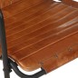 vidaXL Silla de relax reposabrazos y reposapiés cuero auténtico marrón vidaXL Silla de relax reposabrazos y reposapiés cuero auténtico marrón