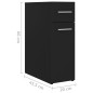 vidaXL Armario de boticario madera contrachapada negro 20x45,5x60 cm vidaXL Armario de boticario madera contrachapada negro 20x45,5x60 cm