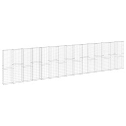 vidaXL Muro de gaviones con cubiertas acero galvanizado 900x30x200 cm