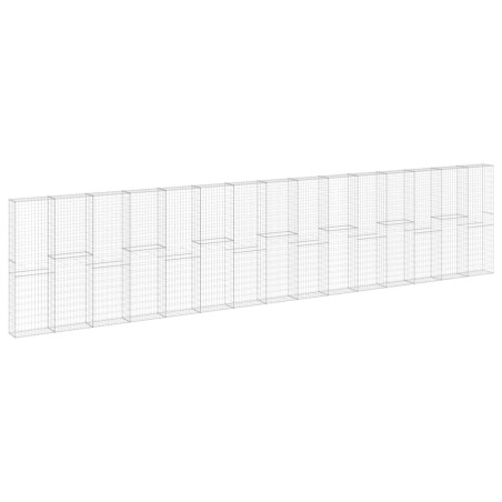 vidaXL Muro de gaviones con cubiertas acero galvanizado 900x30x200 cm
