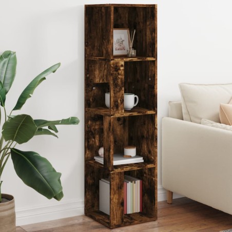 vidaXL Mueble esquina madera contrachapada roble ahumado 33x33x132 cm