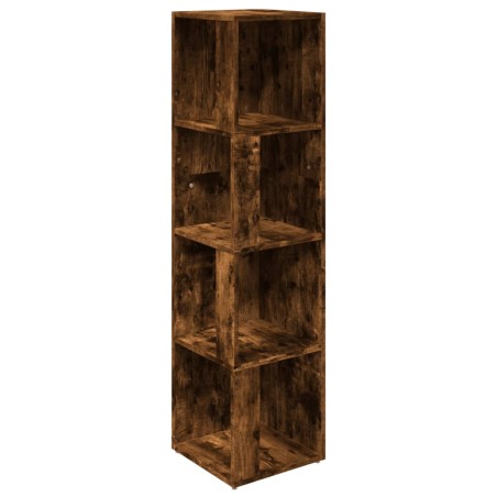 vidaXL Mueble esquina madera contrachapada roble ahumado 33x33x132 cm