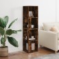 vidaXL Mueble esquina madera contrachapada roble ahumado 33x33x132 cm
