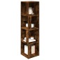 vidaXL Mueble esquina madera contrachapada roble ahumado 33x33x132 cm