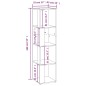vidaXL Mueble esquina madera contrachapada roble ahumado 33x33x132 cm