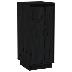 vidaXL Aparador de madera maciza de pino negro 31,5x34x75 cm
