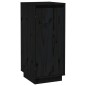 vidaXL Aparador de madera maciza de pino negro 31,5x34x75 cm