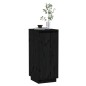 vidaXL Aparador de madera maciza de pino negro 31,5x34x75 cm
