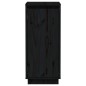vidaXL Aparador de madera maciza de pino negro 31,5x34x75 cm