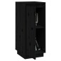 vidaXL Aparador de madera maciza de pino negro 31,5x34x75 cm