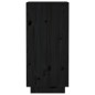 vidaXL Aparador de madera maciza de pino negro 31,5x34x75 cm