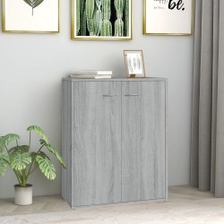 vidaXL Aparador de madera contrachapada gris Sonoma 60x30x75 cm