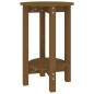 vidaXL Mesa de centro de madera maciza de pino marrón miel Ø40x60 cm vidaXL Mesa de centro de madera maciza de pino marrón miel Ø40x60 cm