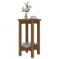 vidaXL Mesa de centro de madera maciza de pino marrón miel Ø40x60 cm vidaXL Mesa de centro de madera maciza de pino marrón miel Ø40x60 cm