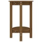 vidaXL Mesa de centro de madera maciza de pino marrón miel Ø40x60 cm vidaXL Mesa de centro de madera maciza de pino marrón miel Ø40x60 cm