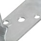vidaXL Anclajes de valla 6 uds acero galvanizado plateado 8x6x15 cm