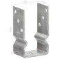 vidaXL Anclajes de valla 6 uds acero galvanizado plateado 8x6x15 cm