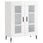vidaXL Aparador de madera contrachapada blanco brillante 69,5x34x90 cm vidaXL Aparador de madera contrachapada blanco brillante 69,5x34x90 cm