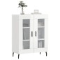 vidaXL Aparador de madera contrachapada blanco brillante 69,5x34x90 cm vidaXL Aparador de madera contrachapada blanco brillante 69,5x34x90 cm