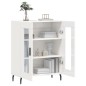 vidaXL Aparador de madera contrachapada blanco brillante 69,5x34x90 cm vidaXL Aparador de madera contrachapada blanco brillante 69,5x34x90 cm