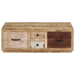 vidaXL Mesa de centro de madera maciza de mango 90x60x30 cm