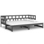 vidaXL Sofá cama extraíble madera maciza de pino gris 2x(90x190) cm vidaXL Sofá cama extraíble madera maciza de pino gris 2x(90x190) cm
