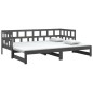 vidaXL Sofá cama extraíble madera maciza de pino gris 2x(90x190) cm vidaXL Sofá cama extraíble madera maciza de pino gris 2x(90x190) cm