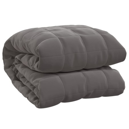 vidaXL Manta con peso tela gris 220x230 cm 15 kg