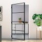 vidaXL Puerta interior vidrio templado y aluminio negro 102x201,5 cm vidaXL Puerta interior vidrio templado y aluminio negro 102x201,5 cm